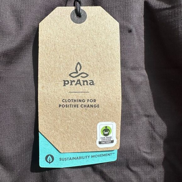Prana $75 Double Peak Mini Skort Charcoal size 12 NEW - Picture 4 of 6